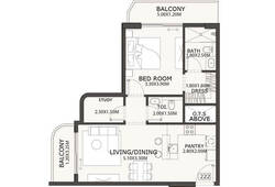 1,5 bedroom apartment